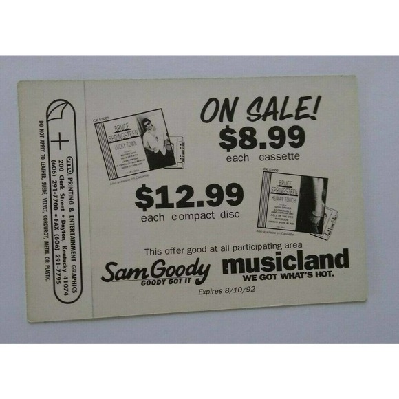 Bruce Springsteen Human Touch Backstage Pass Original 1992 Concert Tour NJ Arena - Picture 3 of 4